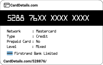 Card Details: 528876
