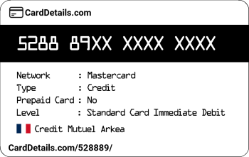Card Details: 528889