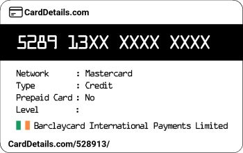 Card Details: 528913