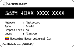 Card Details: 528940