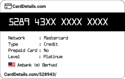 Card Details: 528943