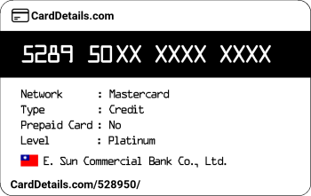 Card Details: 528950