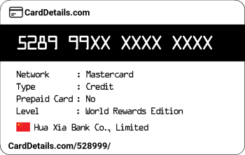 Card Details: 528999