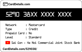 Card Details: 529038