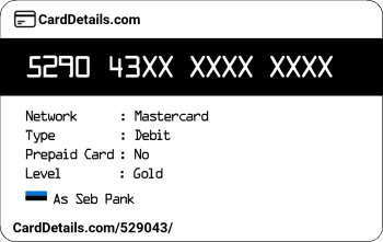 Card Details: 529043