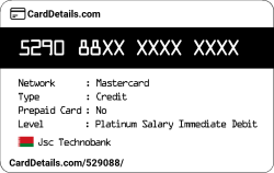 Card Details: 529088