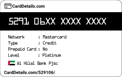 Card Details: 529106