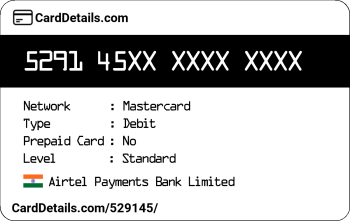 Card Details: 529145
