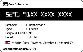 Card Details: 529191