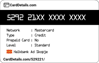 Card Details: 529221
