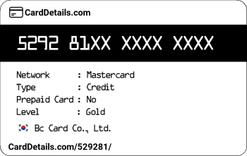 Card Details: 529281