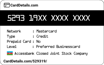 Card Details: 529319