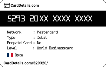 Card Details: 529320