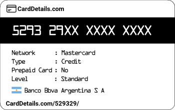 Card Details: 529329