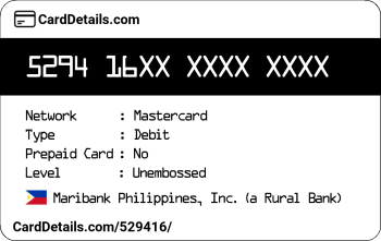 Card Details: 529416