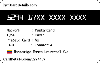 Card Details: 529417