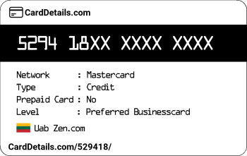 Card Details: 529418