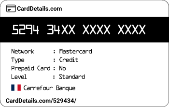 Card Details: 529434