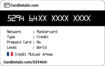 Card Details: 529464