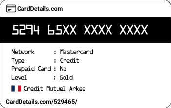 Card Details: 529465