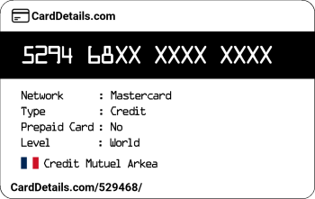 Card Details: 529468