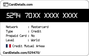 Card Details: 529470