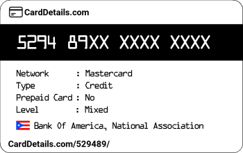 Card Details: 529489