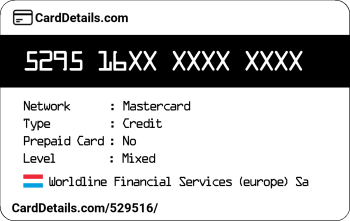 Card Details: 529516