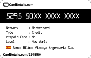 Card Details: 529550