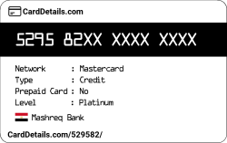 Card Details: 529582