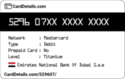 Card Details: 529607