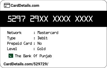 Card Details: 529729