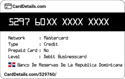 Card Details: 529760