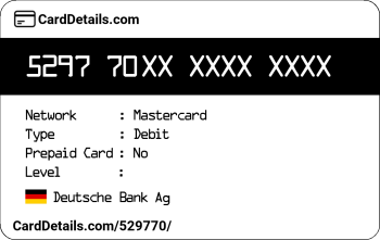 Card Details: 529770