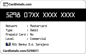 Card Details: 529807