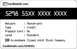 Card Details: 529855