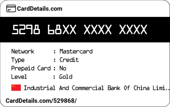 Card Details: 529868
