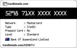 Card Details: 529871