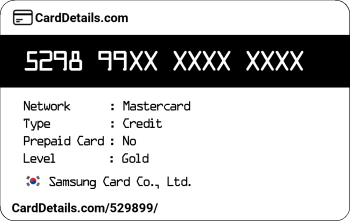 Card Details: 529899