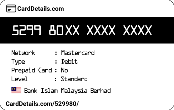 Card Details: 529980