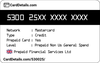 Card Details: 530025