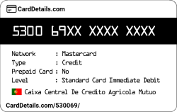 Card Details: 530069