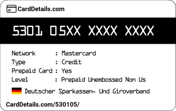 Card Details: 530105