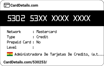 Card Details: 530253
