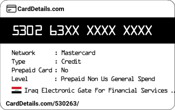 Card Details: 530263