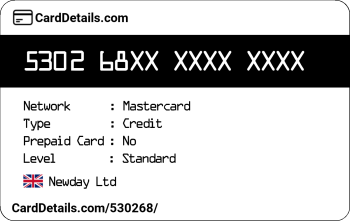 Card Details: 530268