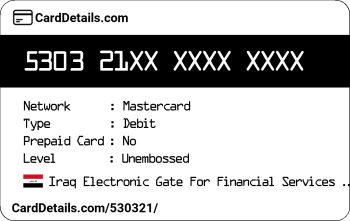 Card Details: 530321