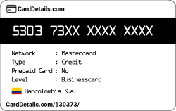 Card Details: 530373