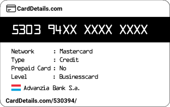 Card Details: 530394