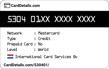 Card Details: 530401